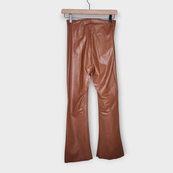 Commando High Rise Flared Faux Leather Pull On Pants Brown Tan Women’s Medium - Picture 5 of 5